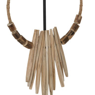 Decorative wooden necklace on an stand