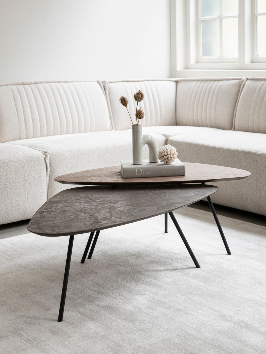 Coffee table Plectro Earth, set of 2