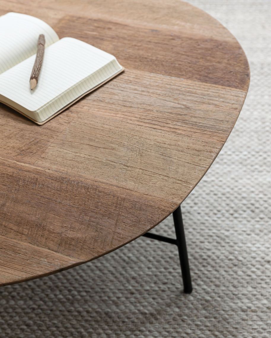 Coffee table Soho semi-round TEAKWOOD