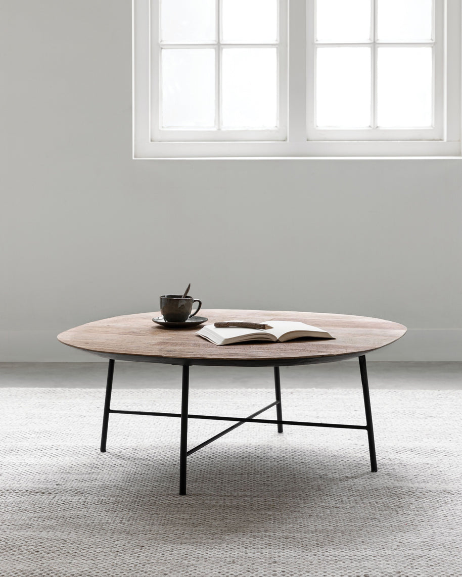 Coffee table Soho semi-round TEAKWOOD