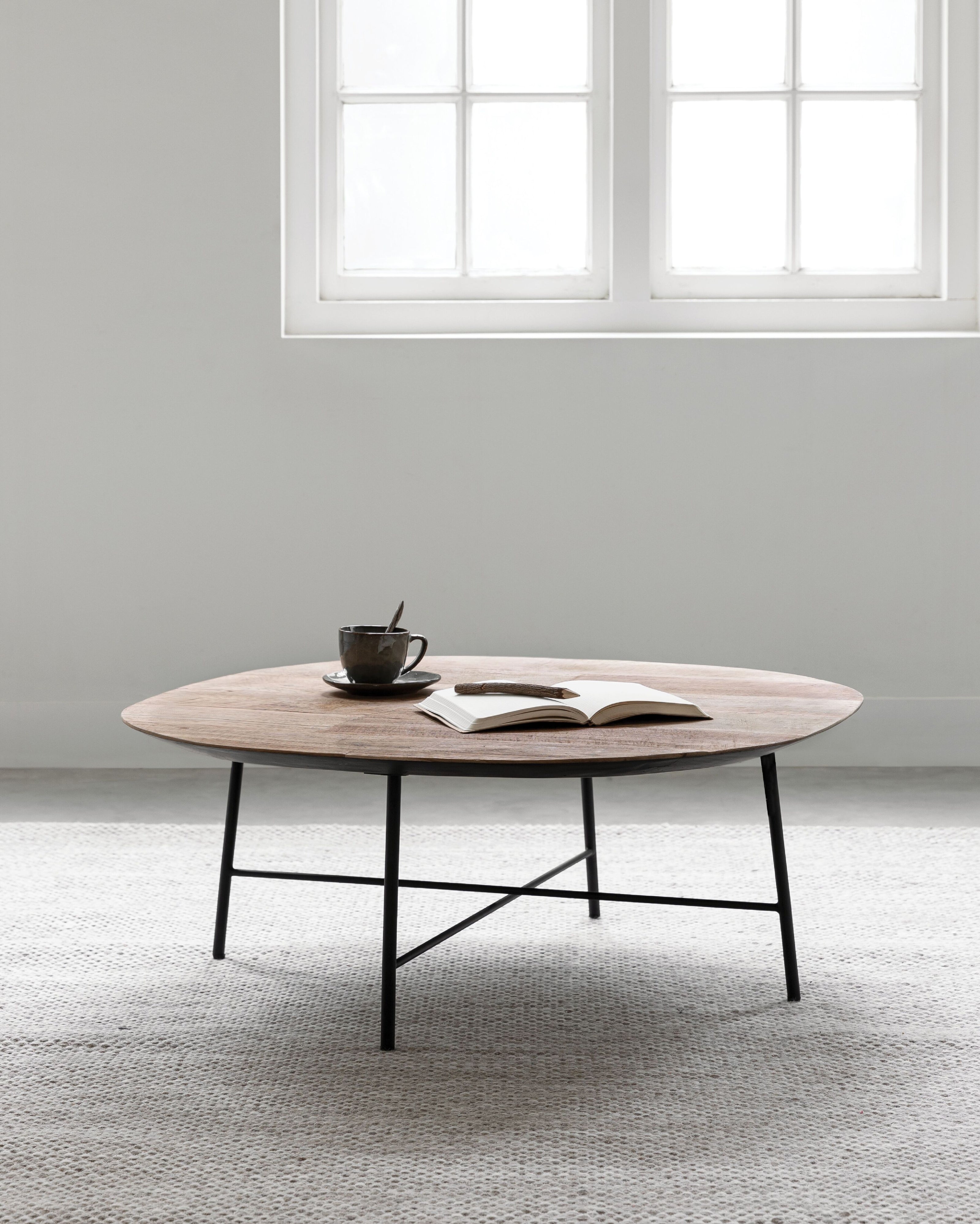 Coffee table Soho semi-round TEAKWOOD
