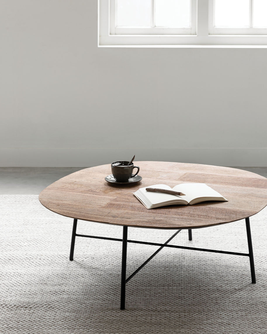 Coffee table Soho semi-round TEAKWOOD
