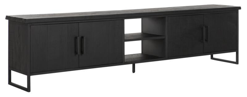 TV stand Beam No.2, 2 open racks BLACK