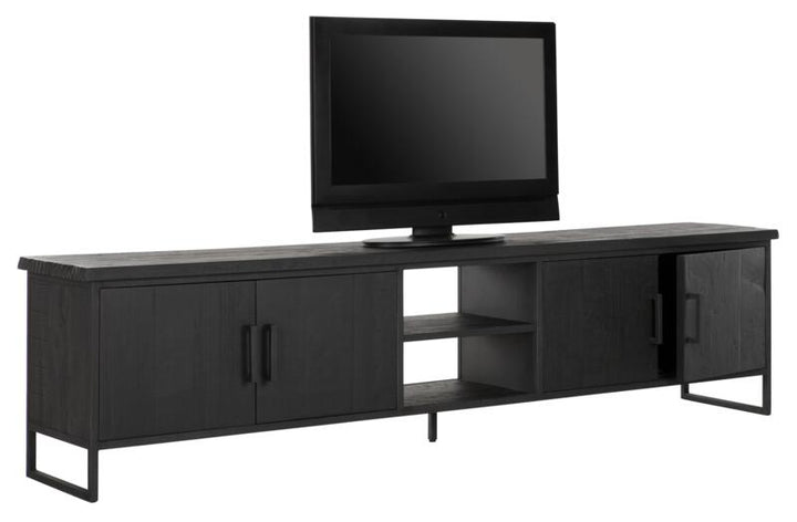 TV stand Beam No.2, 2 open racks BLACK