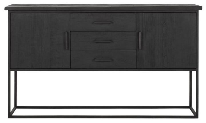 Dresser Beam No.2, 2 doors, 3 drawers BLACK