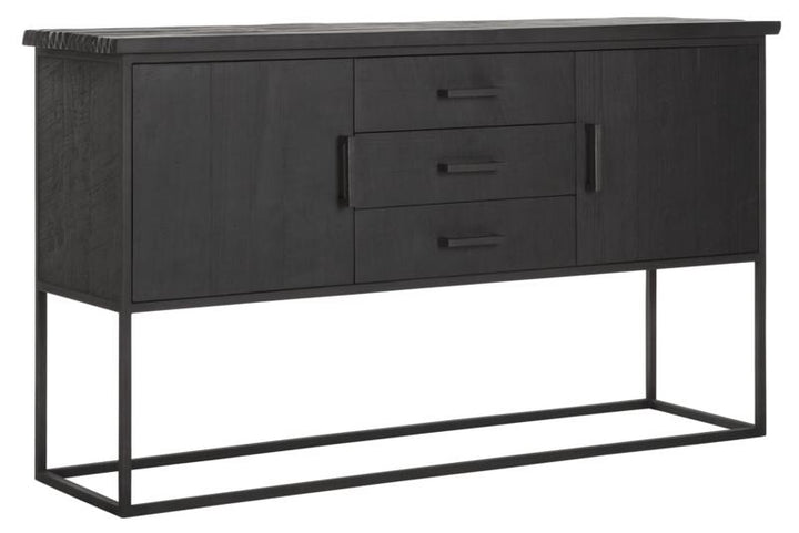 Dresser Beam No.2, 2 doors, 3 drawers BLACK