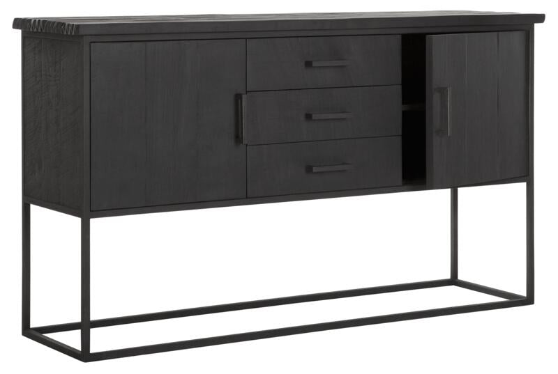 Dresser Beam No.2, 2 doors, 3 drawers BLACK