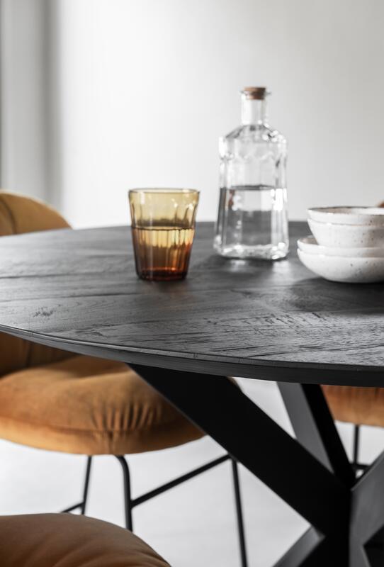 Dining table Shape round BLACK