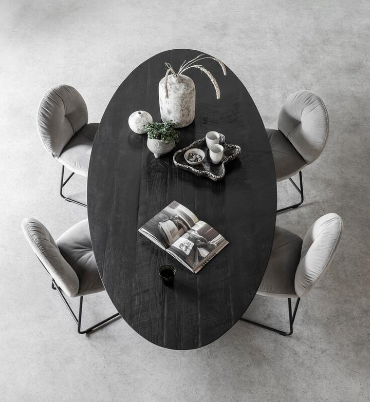 Dining table Shape oval BLACK