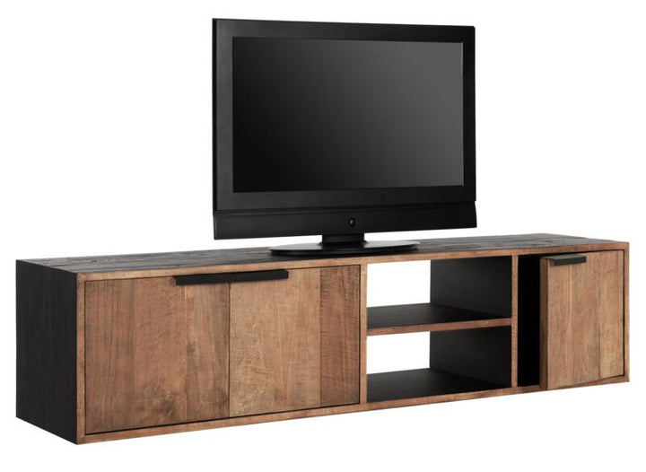 Hanging TV stand Cosmo No.1 medium, 3 doors, 2 open racks