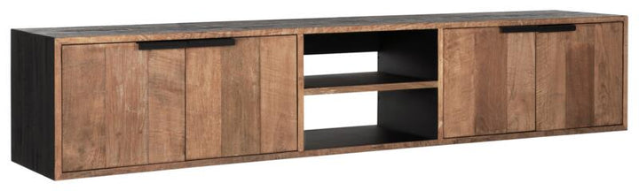 Hanging TV stand Cosmo No.1 large, 4 doors, 2 open racks