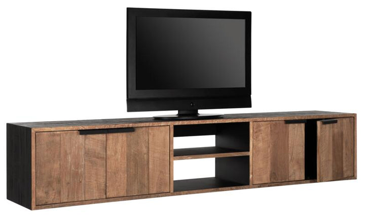 Hanging TV stand Cosmo No.1 large, 4 doors, 2 open racks