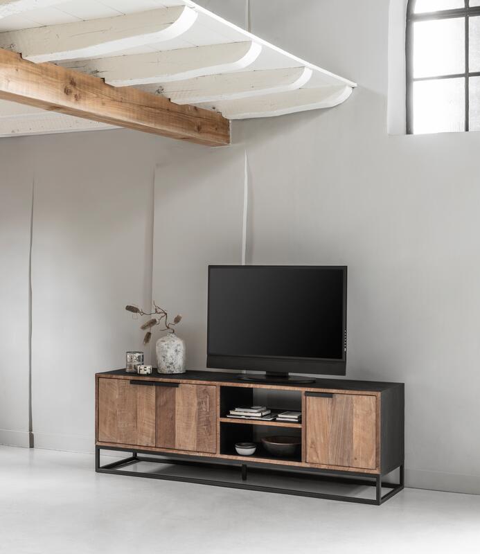 TV stand Cosmo No.2 medium, 3 doors, 2 open racks