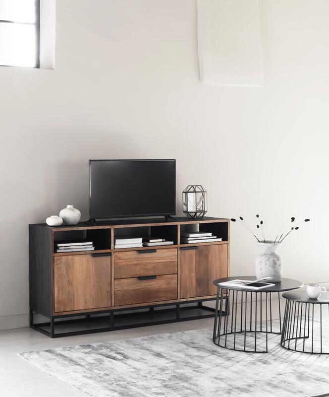 TV stand Cosmo No.3 high ,2 doors, 2 drawers, 3 open racks