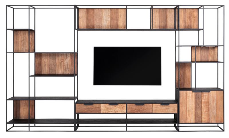 TV wall element TV stand Cosmo, 4 drawers