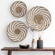 Wall panel Whirl WHITE, set of 3