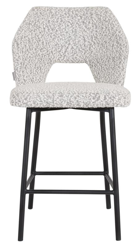 Counter chair Bloom Bouclé light grey