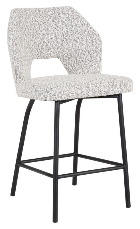 Counter chair Bloom Bouclé light grey