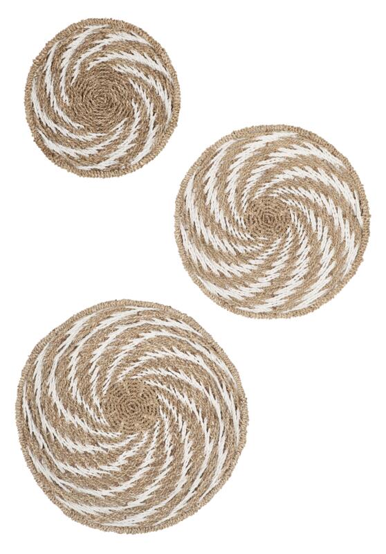 Wall panel Whirl WHITE, set of 3