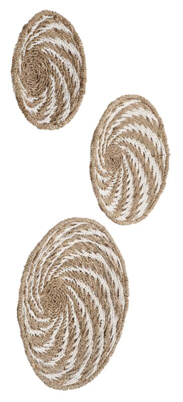 Wall panel Whirl WHITE, set of 3