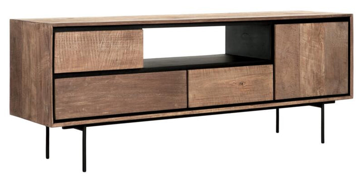 TV stand Metropole medium, 1 door, 3 drawers, open rack