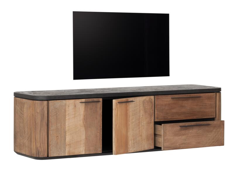 Hanging TV stand Soho small, 2 doors, 2 drawers