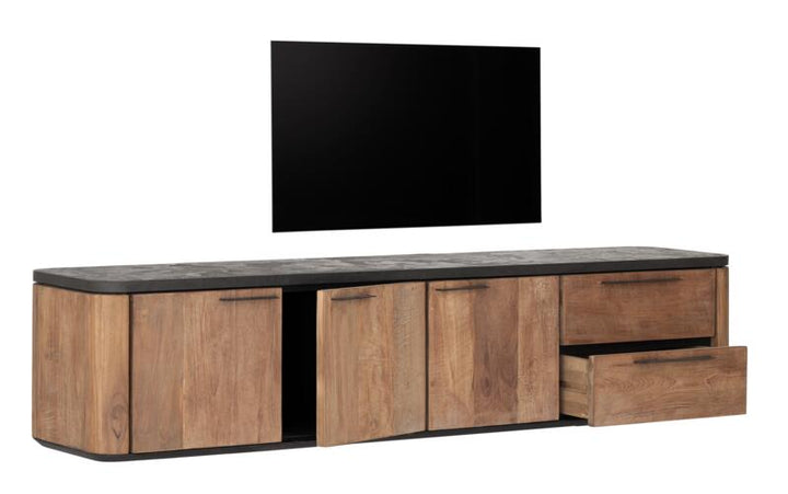 Hanging TV stand Soho medium, 3 doors, 2 drawers