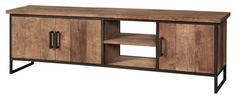 TV stand Beam No.2 medium, 3 doors, 2 open racks