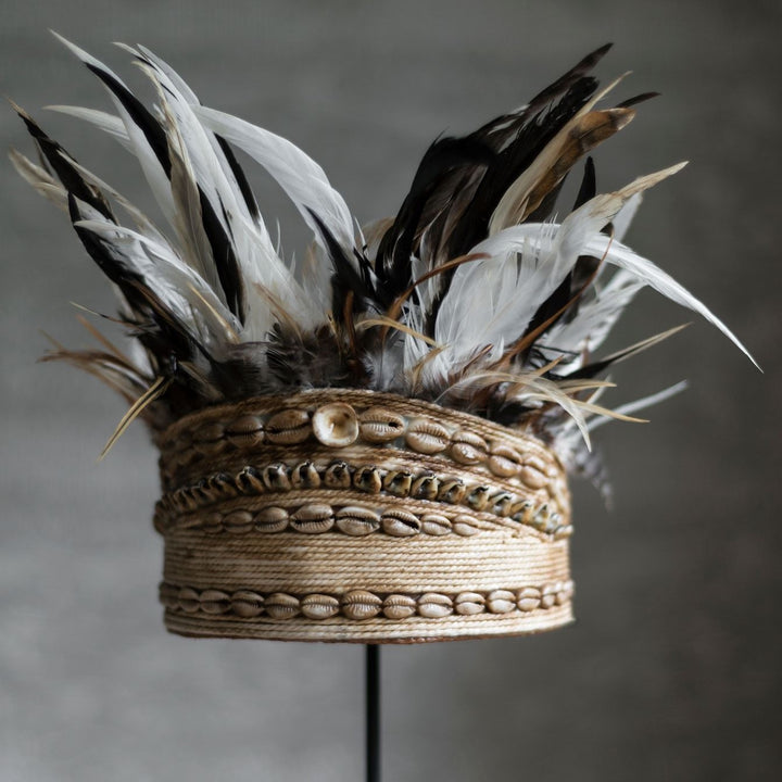 Balinese Hat with Shell and Feather