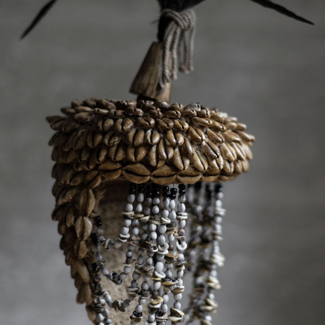 Balinese Helmet with Shell and Feather