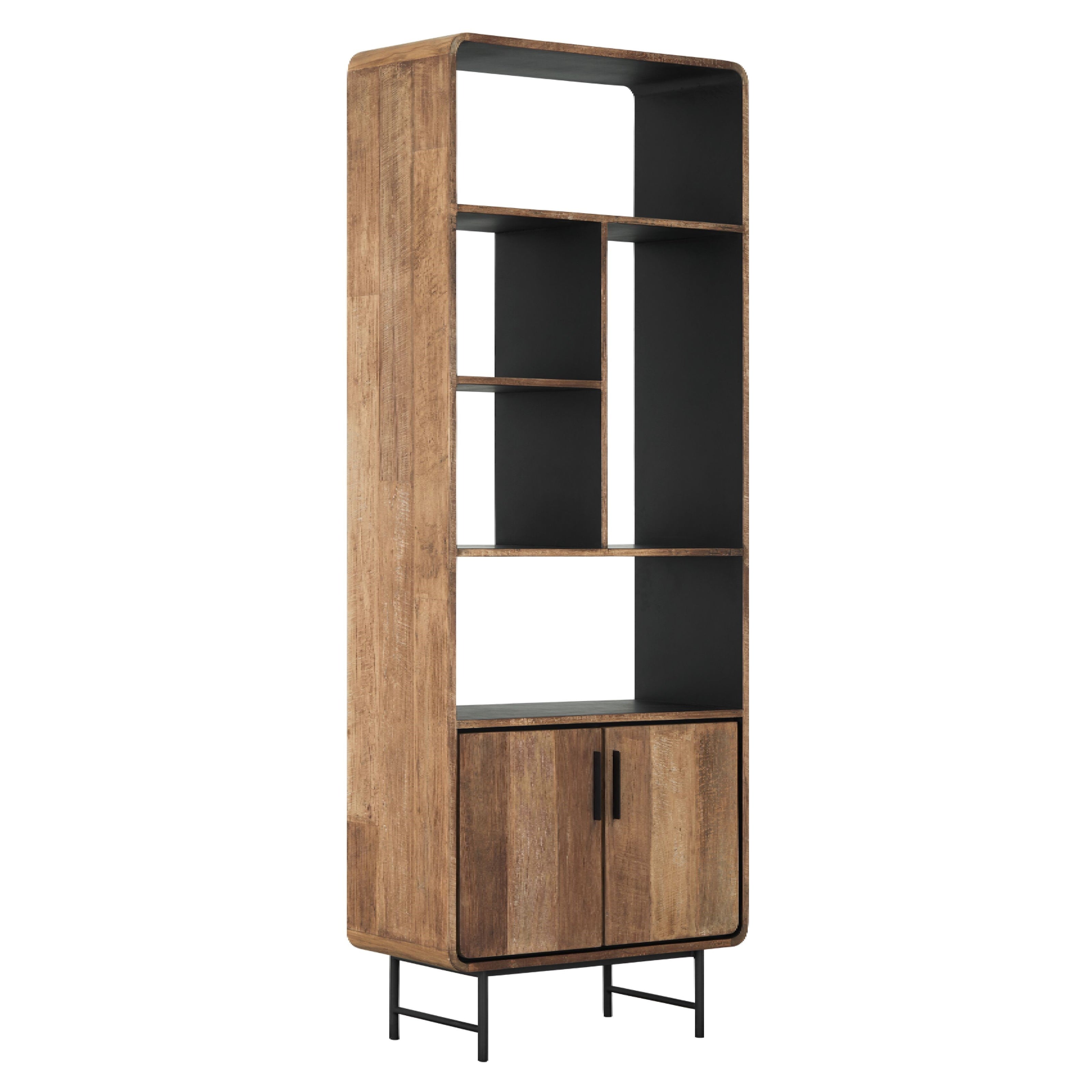 Bookcase Evo – 2 Doors, 5 Open Racks