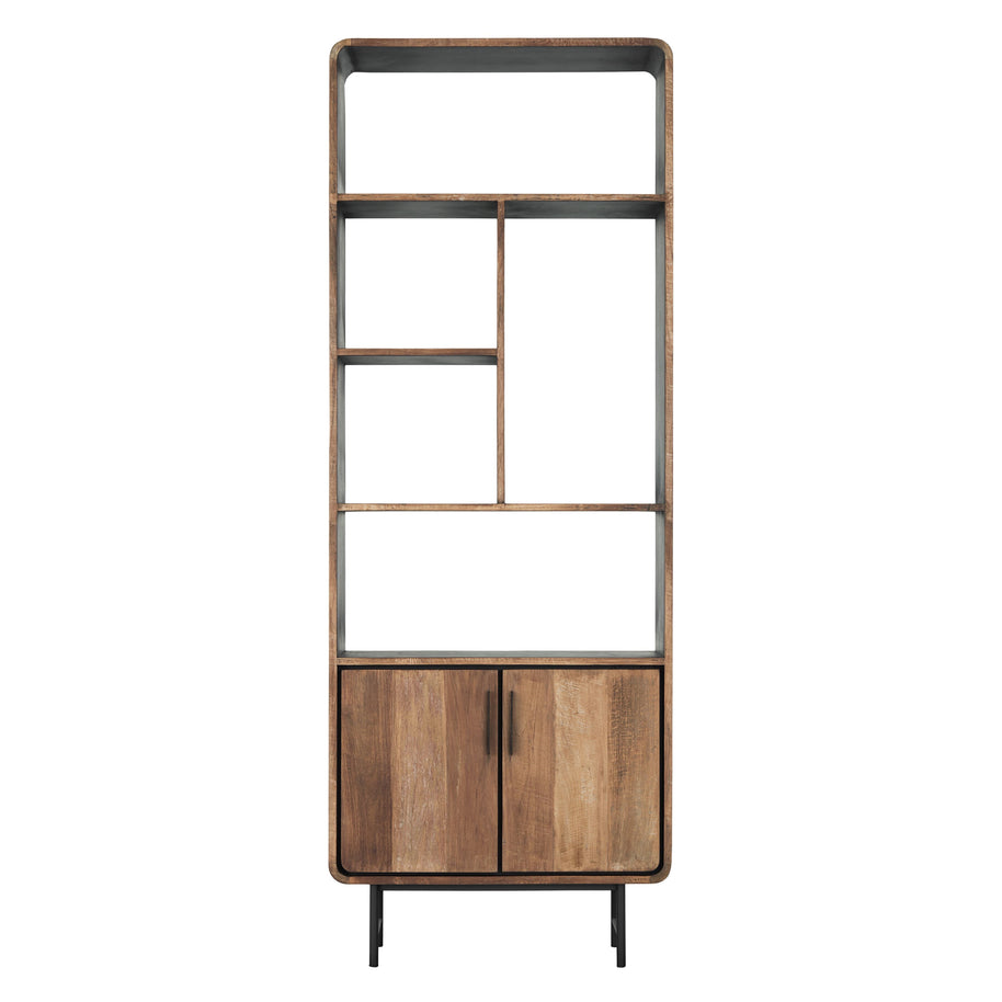 Bookcase Evo – 2 Doors, 5 Open Racks