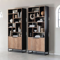 Bookrack Cosmo | 2 Doors, 10 Open Racks