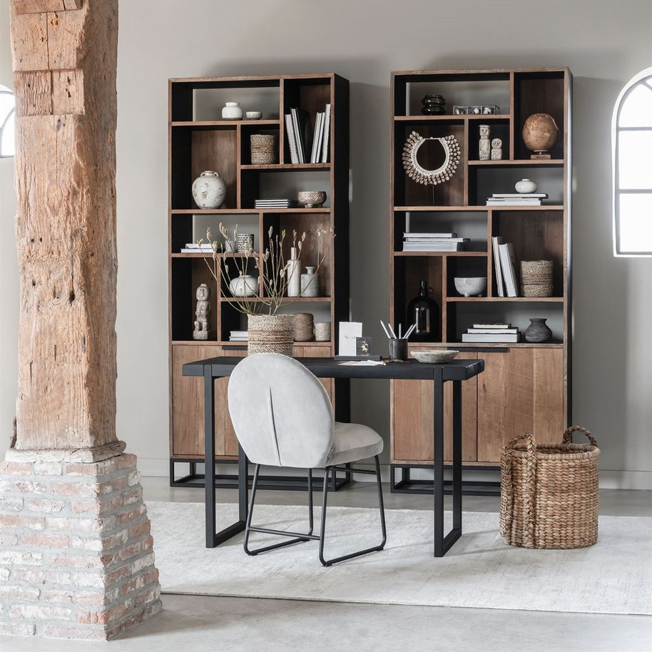 Bookrack Cosmo | 2 Doors, 10 Open Racks