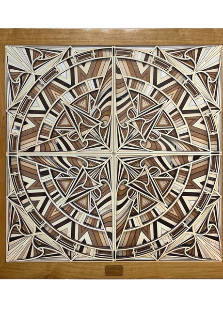 Compass multi-layer wooden wall art by Home4Rest