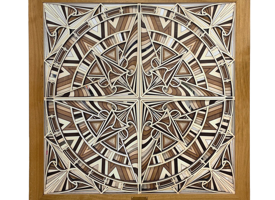 Compass multi-layer wooden wall art by Home4Rest