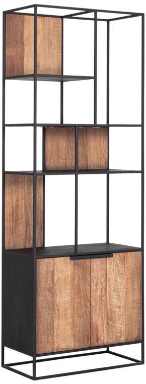TV Wall Element - Bookcase with 2 doors | Cosmo