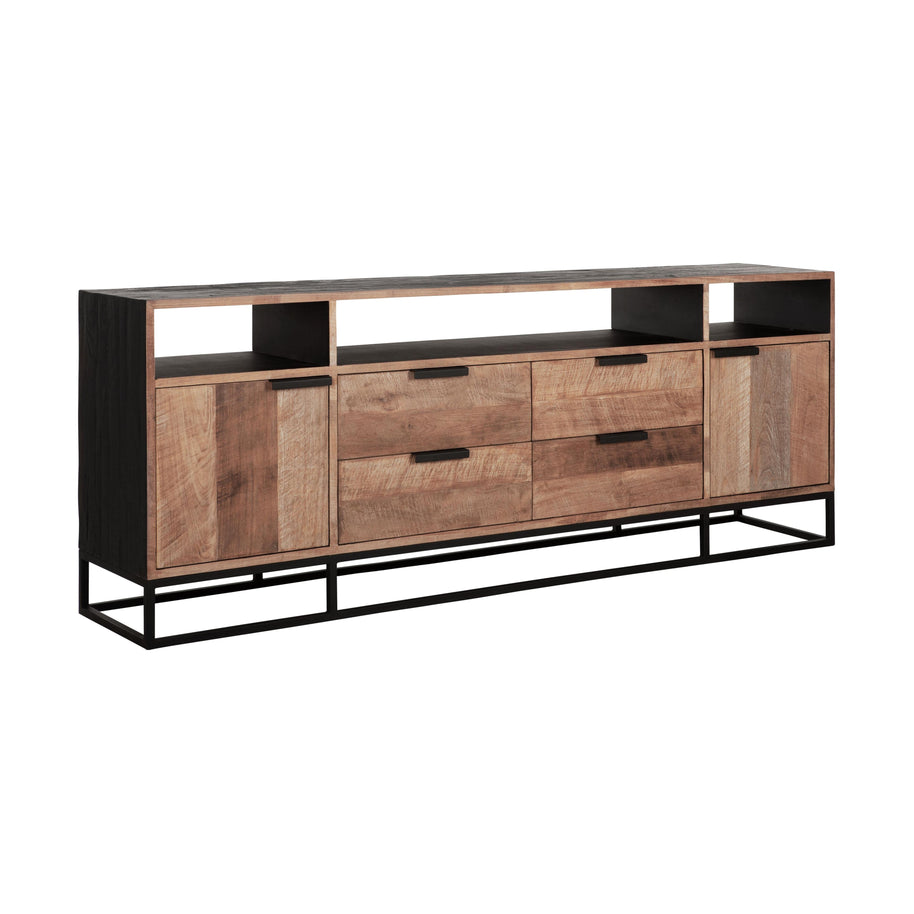 TV Stand Cosmo No.3 High | 2 Doors, 4 Drawers, 3 Open Racks