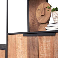 TV Wall Element - Bookcase with 2 doors | Cosmo