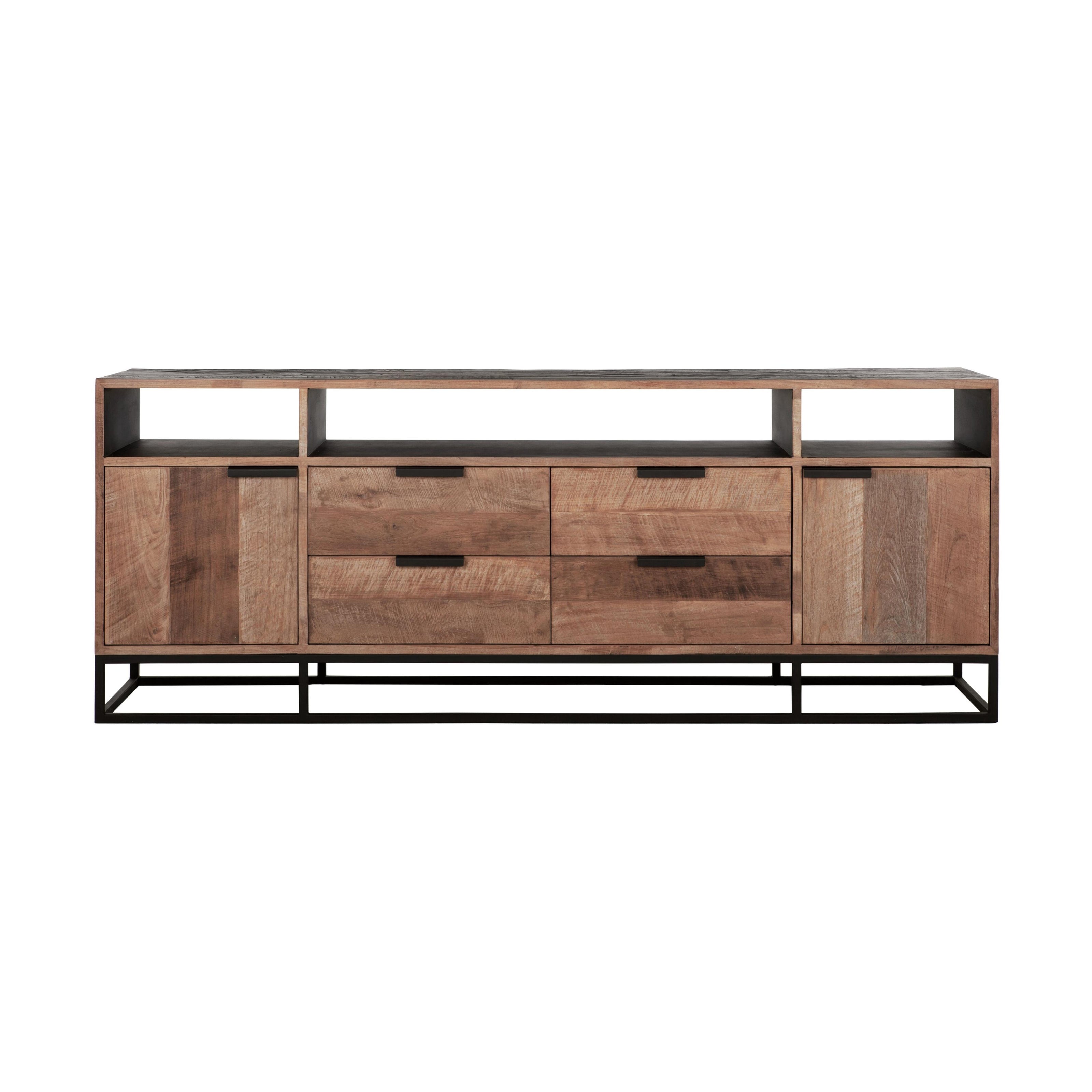 TV Stand Cosmo No.3 High | 2 Doors, 4 Drawers, 3 Open Racks