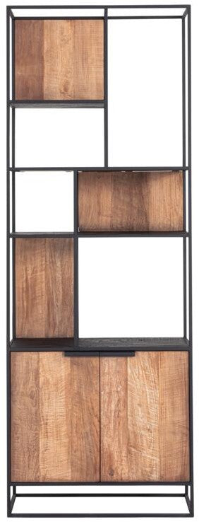 TV Wall Element - Bookcase with 2 doors | Cosmo