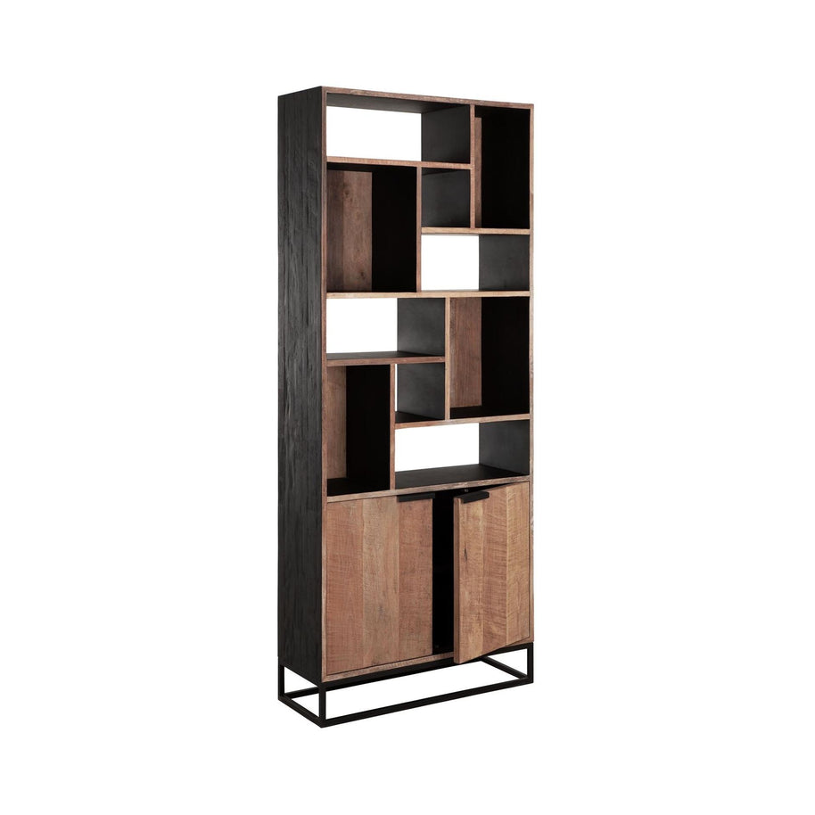Bookrack Cosmo | 2 Doors, 10 Open Racks