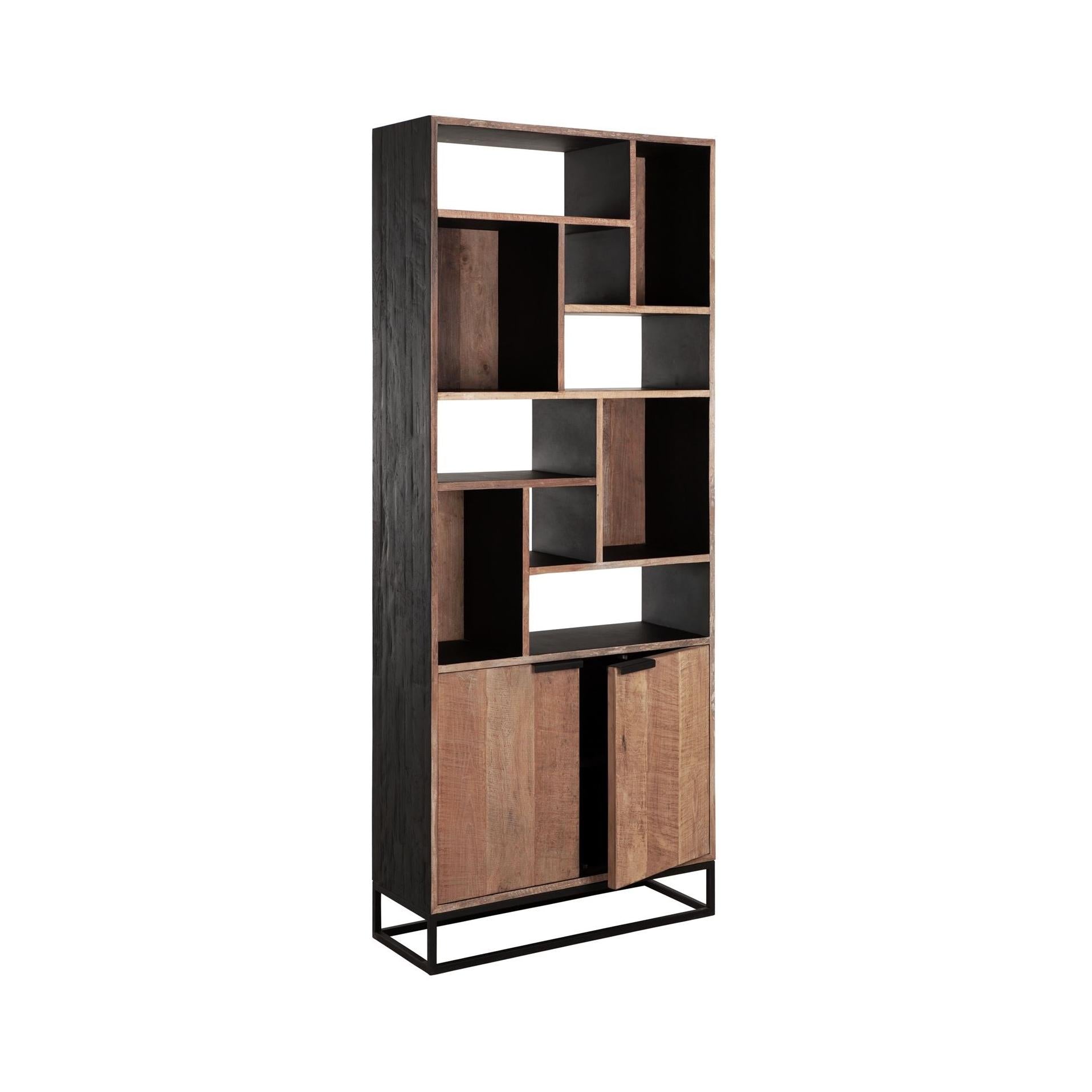 Bookrack Cosmo | 2 Doors, 10 Open Racks