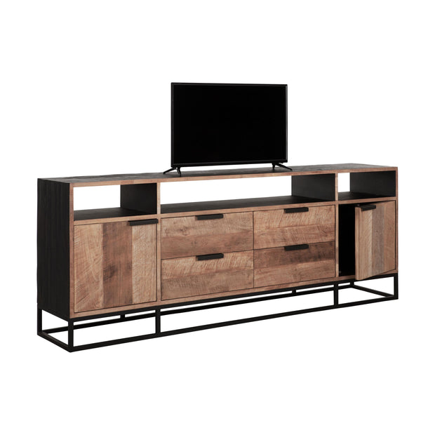 TV Stand Cosmo No.3 High | 2 Doors, 4 Drawers, 3 Open Racks