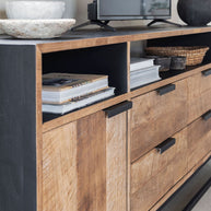 TV Stand Cosmo No.3 High | 2 Doors, 4 Drawers, 3 Open Racks
