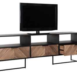 large cc 206303 criss cross tv stand 3 drawers 3 open racks315070012591215