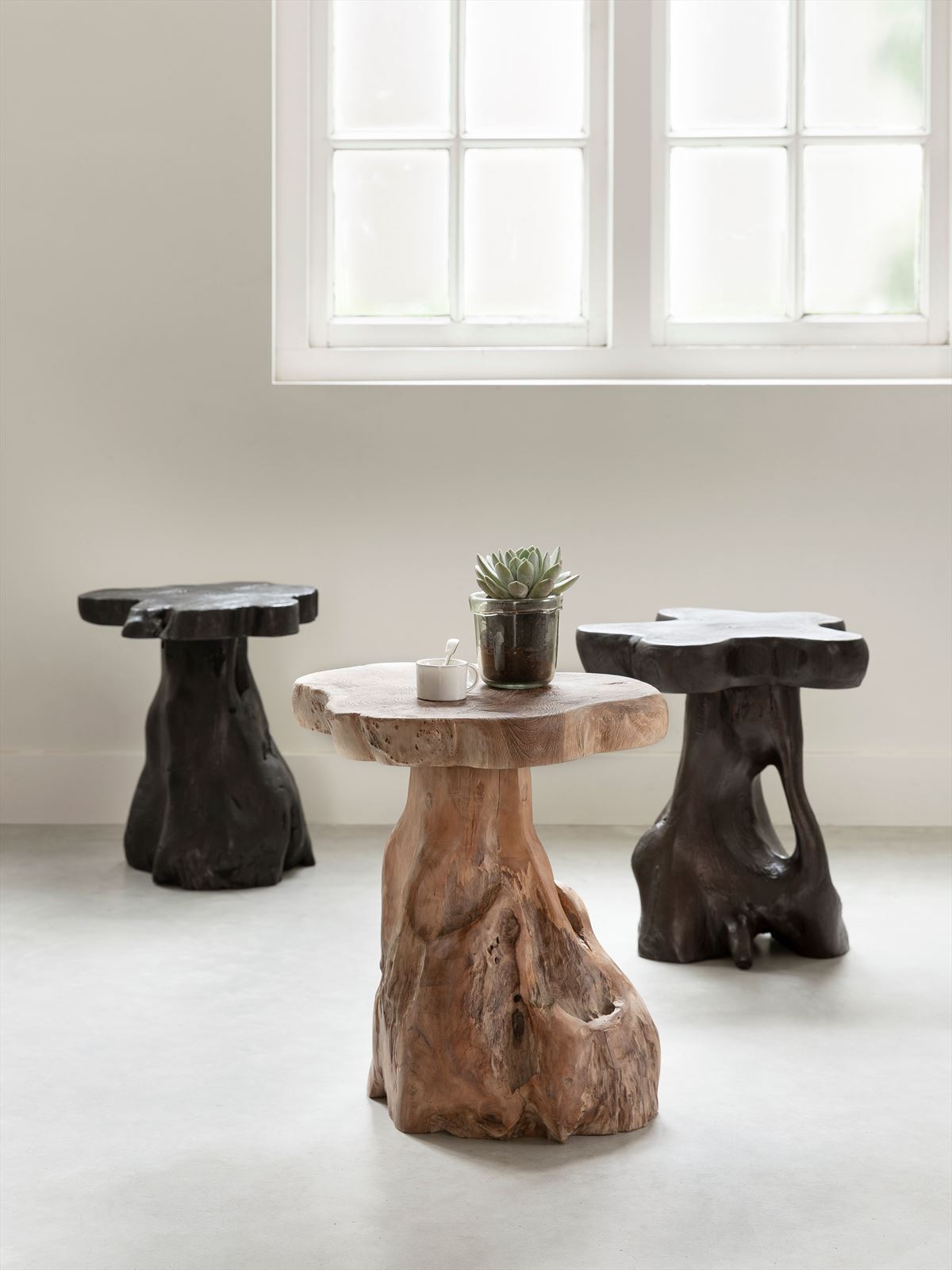 Stool Mushroom Black