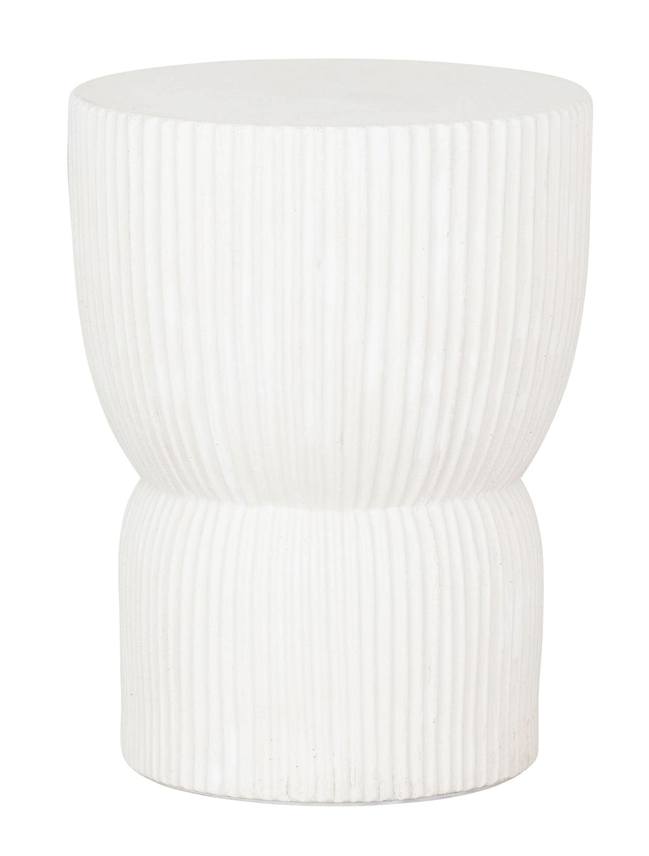 Stool Fluted White