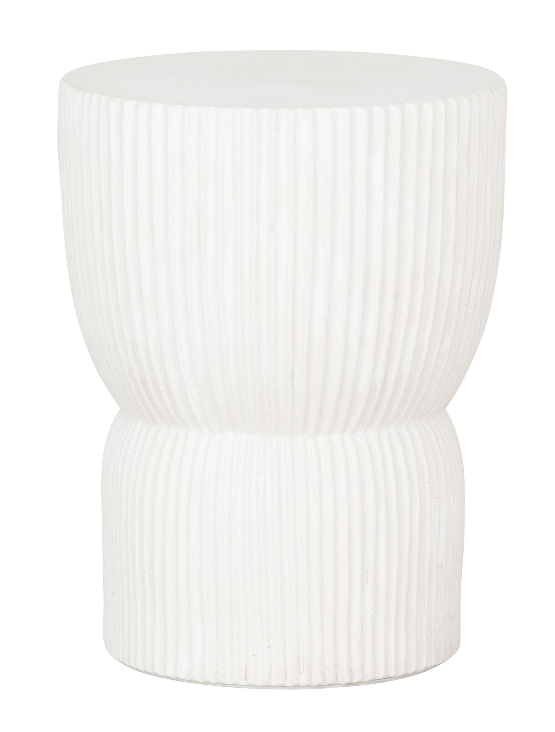 Stool Fluted White