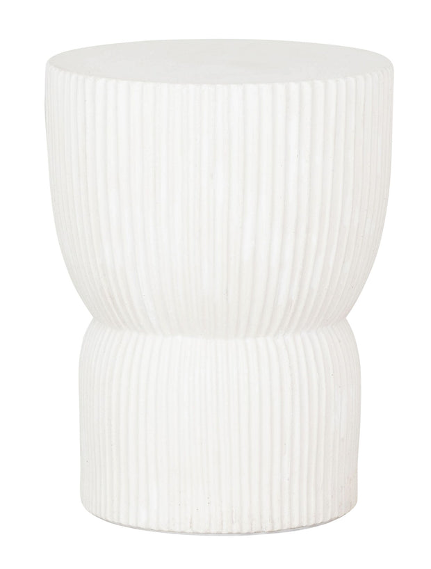 Stool Fluted White